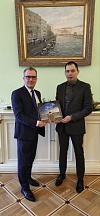 17 апреля 2025 г. и.о. представителя МИД России в Санкт-Петербурге М.Г.Полетаев принял Почётного консула Сирийской Арабской Республики в Санкт-Петербурге М.Гхази