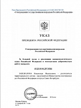 О награждении за большой вклад в реализацию внешнеполитического курса Российской Федерацию